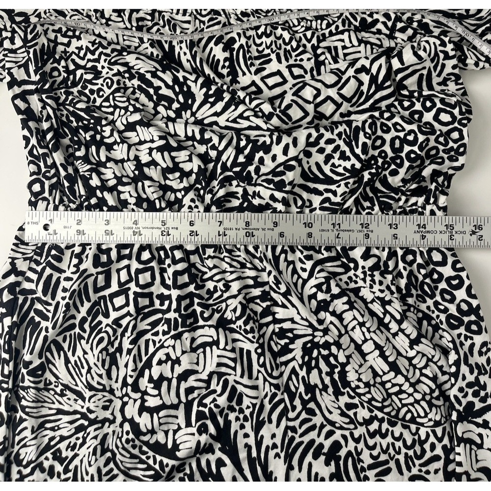 Lilly Pulitzer Calla Romper Large Onyx Home Slice Black White Pineapple NWT - Picture 9 of 13